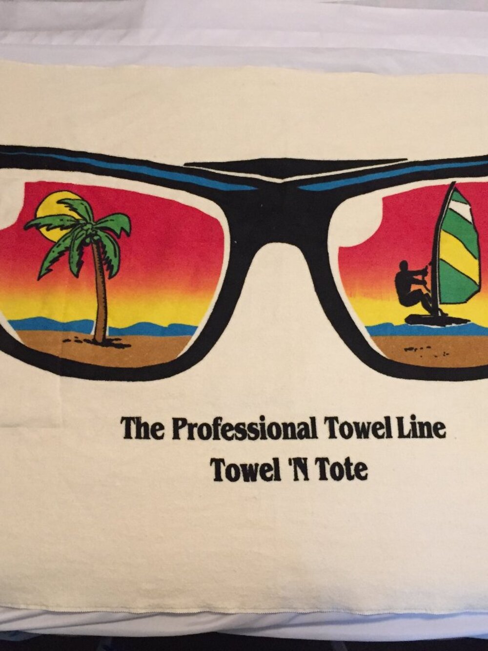 VTG Jantzen Professional Towel 'n Tote Beach Towel 34" x 55" Pocket/Handle NOS